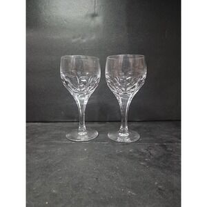Atlantis Evora Panel‎ Cut Crystal Glasses, Set of 2, Water Glasses, Wine Glasses